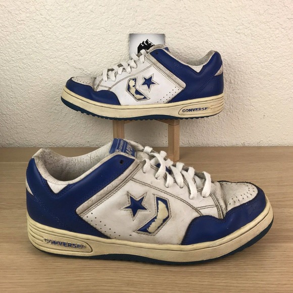 Vintage Converse Weapon Magic Johnson Sz 9.5 Low Tops Blue White RARE main image 13
